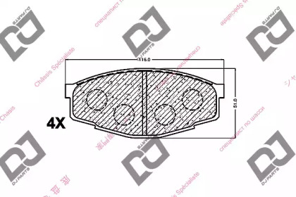 Комплект тормозных колодок DJ PARTS BP1209